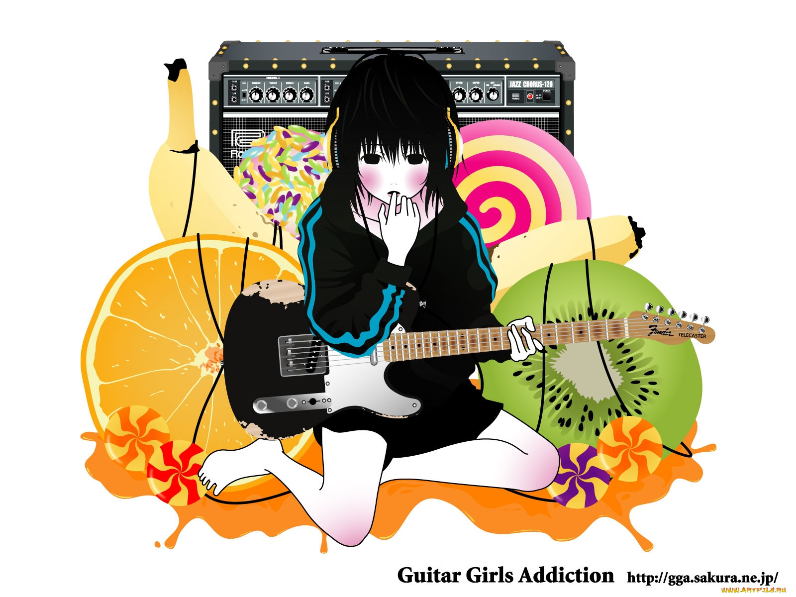 , guitar, girls, addiction